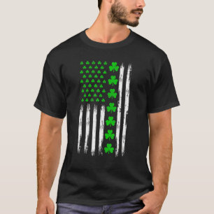 Camiseta Bandera irlandesa Shamrock norteamericana St Patri
