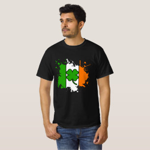 Camiseta Bandera irlandesa Shamrock St Patricks Day Black G