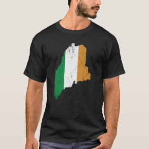 Camiseta Bandera irlandesa sobre Maine