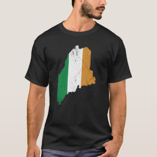 Camiseta Bandera irlandesa sobre Maine