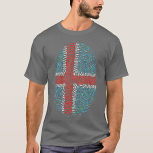 Camiseta Bandera islandesa de huellas dactilares islandesa