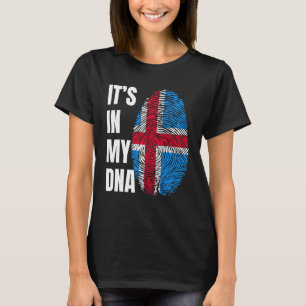Camiseta Bandera islandesa del ADN de huella dactilar