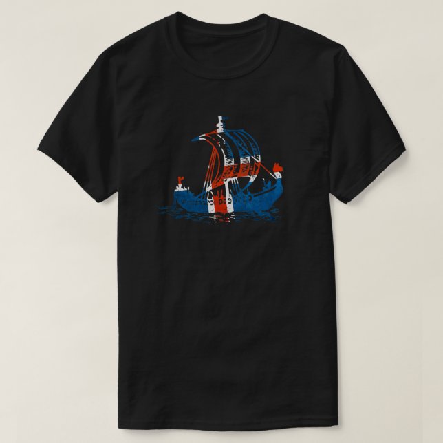 Camiseta Bandera islandesa del buque cisterna (Diseño del anverso)