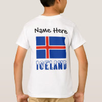 Bandera islandesa Islandia Personalización negra