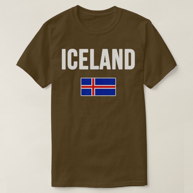 Camiseta Bandera islandesa Reykjavik Viaje Souvenir Lo (Diseño del anverso)