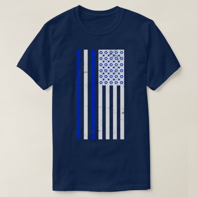 Camiseta Bandera israelí de Estados Unidos (Diseño del anverso)