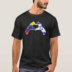 Camiseta Bandera israelí de Venezuela Corazón venezolano-is