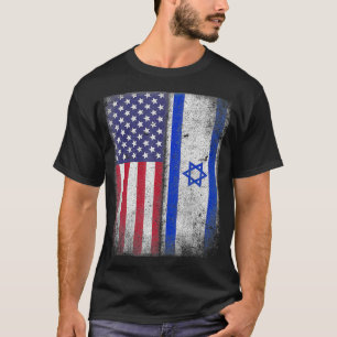 Camiseta Bandera Israelí-Estadounidense Rota El Regalo De E