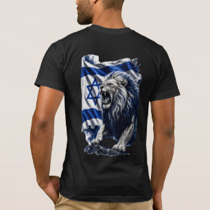 Camiseta Bandera israelí León Rugiente Patriótico