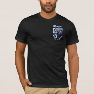 Camiseta Bandera israelí León Rugiente Patriótico