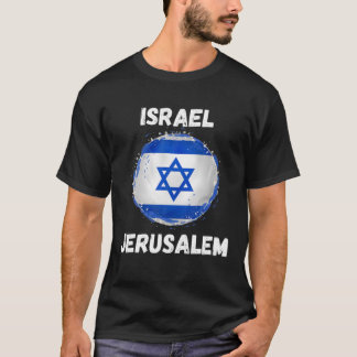Camiseta Bandera israelí retro vintage de Jerusalén