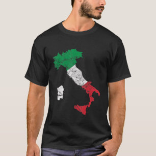 Camiseta Bandera Italia Esbozo Vacaciones Italia Fla