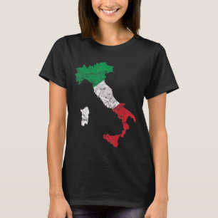 Camiseta Bandera Italia Esbozo Vacaciones Italia Fla