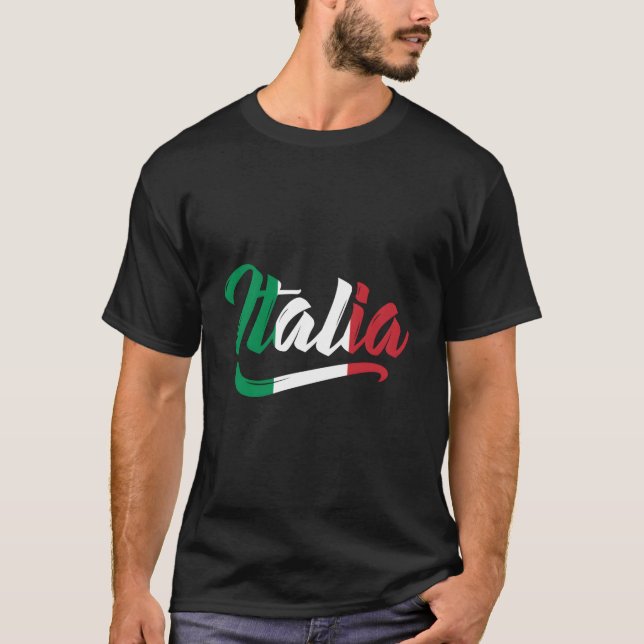 Camiseta Bandera Italia Italia Patrimonio de la Familia Ita (Anverso)
