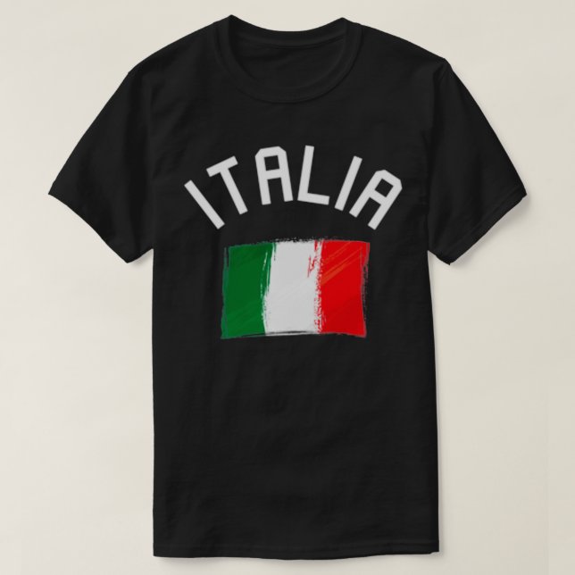 Camiseta Bandera Italia Italiano Italiano Pocket Design (Diseño del anverso)