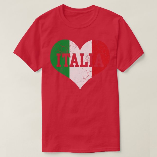 Camiseta Bandera italiana amor a Italia italiano (Diseño del anverso)
