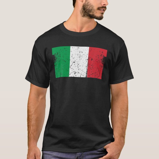Camiseta Bandera italiana Azzurri Vintage (Anverso)