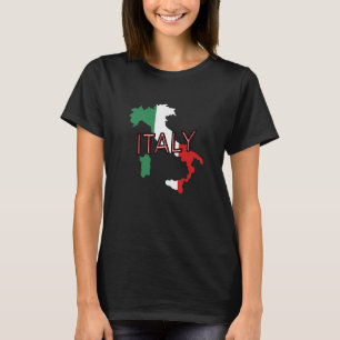 Camiseta Bandera italiana Bandera de Italia Mapa vintage It