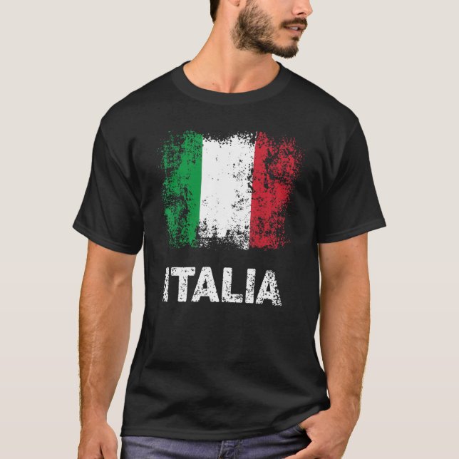 Camiseta Bandera italiana Bandera italiana Patriótica (Anverso)