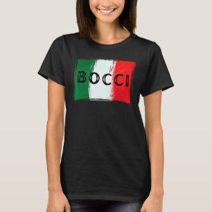 Camiseta Bandera italiana BOCCI Bocce BALL grunge