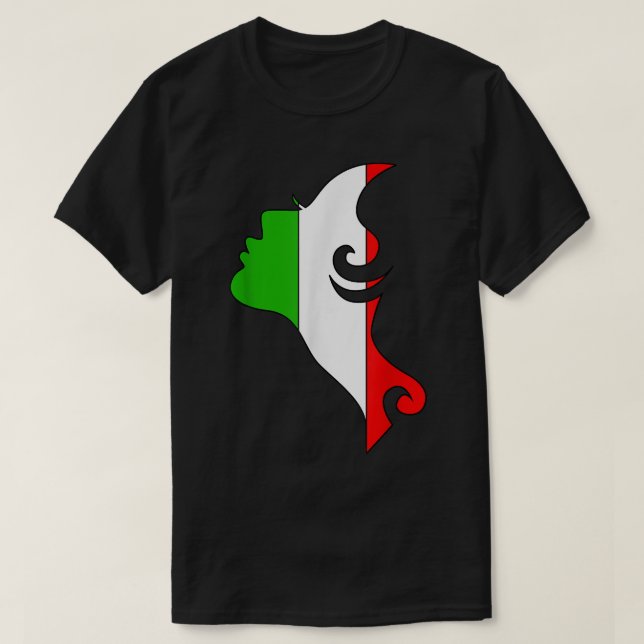 Camiseta Bandera italiana bota Nápoles italianos  (Diseño del anverso)
