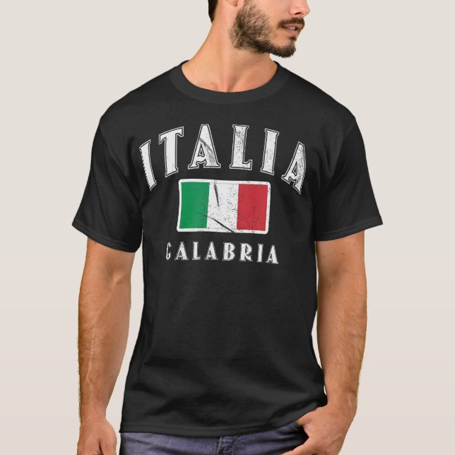 Camiseta Bandera italiana Calabria Souvenir Italia Italia (Anverso)