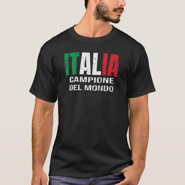 Camiseta Bandera italiana Campione Del Mondo (Anverso)
