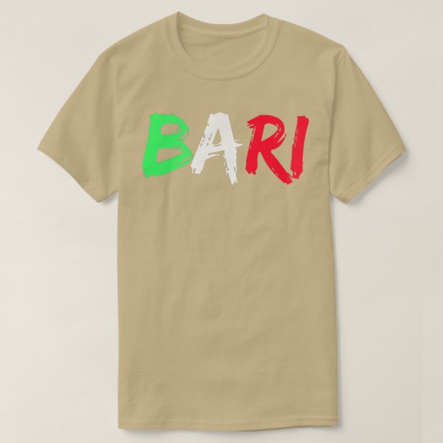 Camiseta Bandera italiana Ciudad de Italia Bari 3211  (Diseño del anverso)