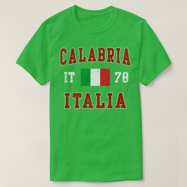 Camiseta Bandera italiana de Calabria Italia (Diseño del anverso)
