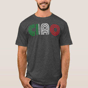 Camiseta Bandera italiana de Ciao Italia Italiano Retro