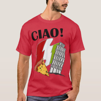 Camiseta Bandera italiana de Ciao Torre inclinada de Pisa I