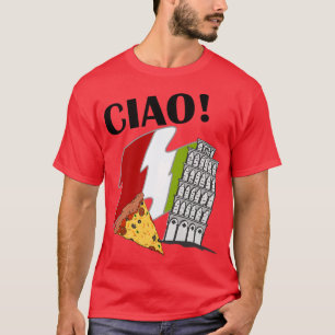 Camiseta Bandera italiana de Ciao Torre inclinada de Pisa I