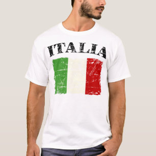 Camiseta Bandera italiana de época italy retro cartel
