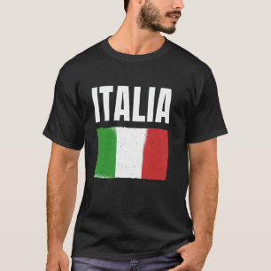 Camiseta Bandera italiana de Italia grande negrita simple p