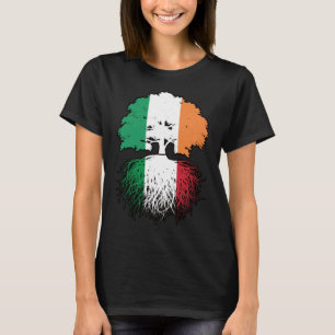 Camiseta Bandera italiana de raíces de árboles de Irlanda i