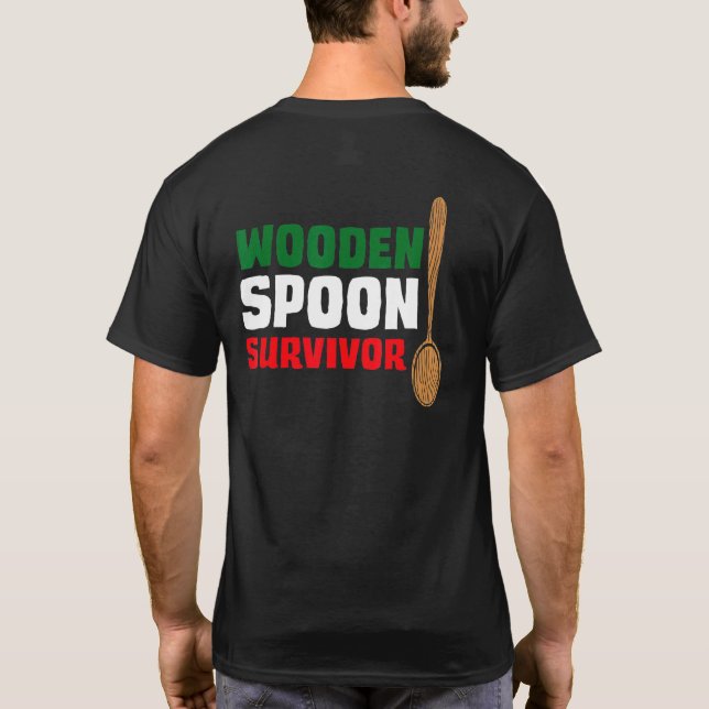 Camiseta Bandera italiana de un superviviente de la cuchara (Reverso)