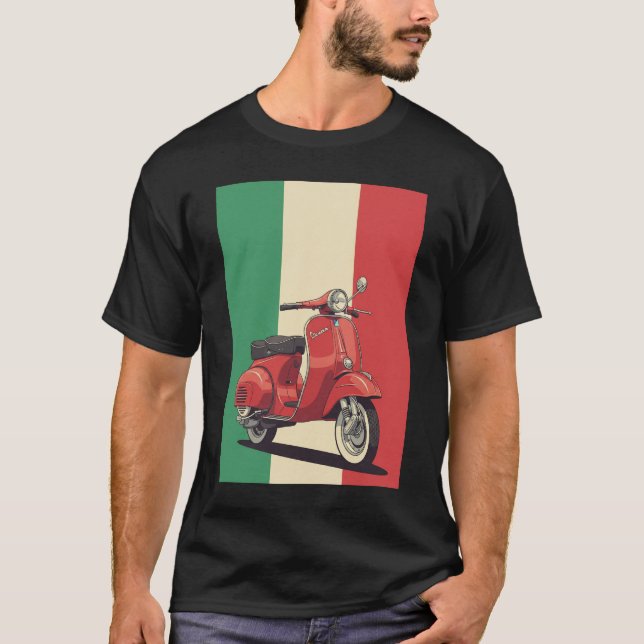 Camiseta Bandera italiana de Vespa (Anverso)