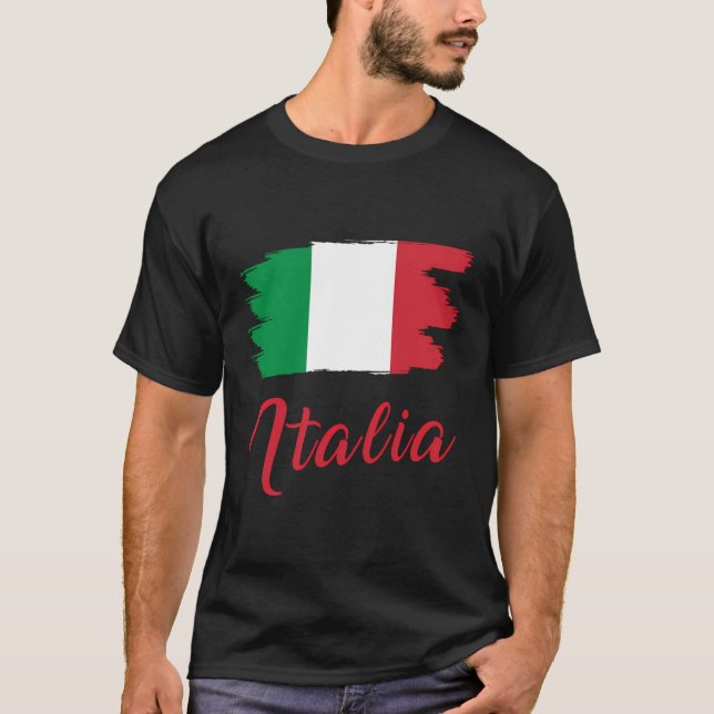 Camiseta Bandera italiana de Vintage (Anverso)