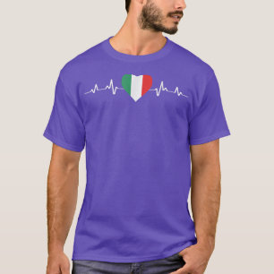 Camiseta Bandera italiana del Corazón de Italia Ekg