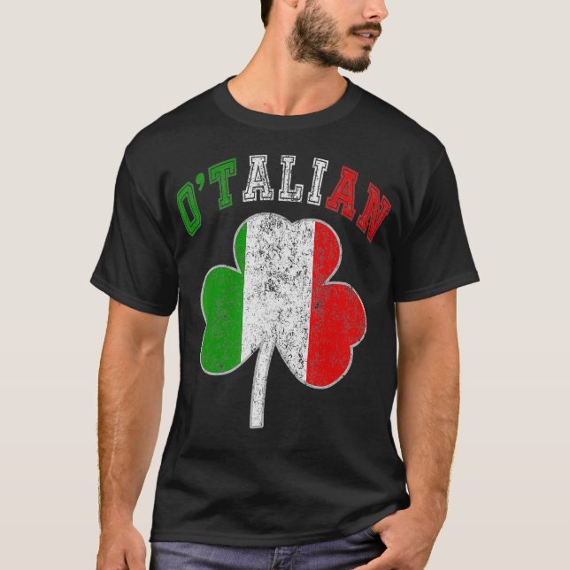 Camiseta Bandera italiana del Día de San Patrón de Otalian (Anverso)