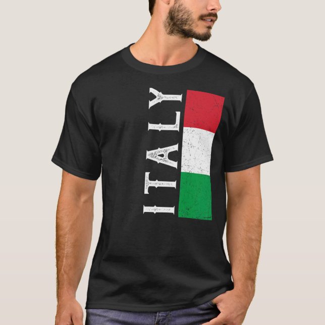Camiseta Bandera italiana del país del orgullo del patrimon (Anverso)