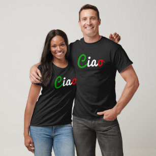 Camiseta Bandera italiana del saludo de Ciao