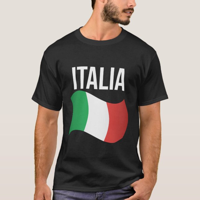 Camiseta Bandera italiana Emblem (Anverso)