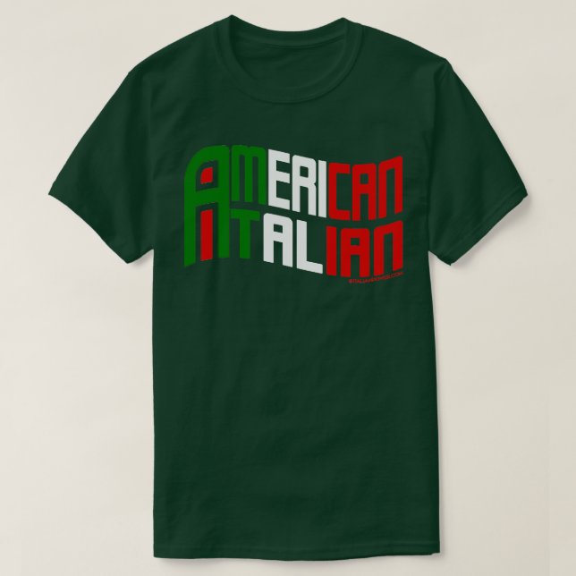 Camiseta Bandera italiana estadounidense (Diseño del anverso)