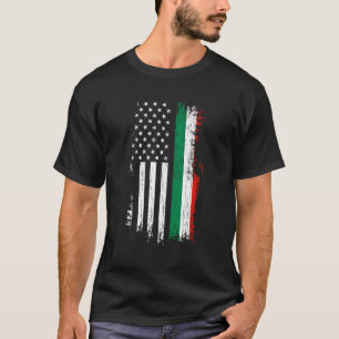 Camiseta Bandera Italiana Estadounidense Orgullo Italia