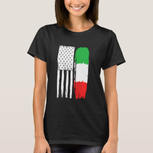 Camiseta Bandera Italiana Estadounidense Orgullo Italia