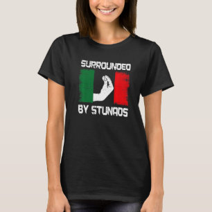 Camiseta Bandera italiana estadounidense rodeada por Stunad