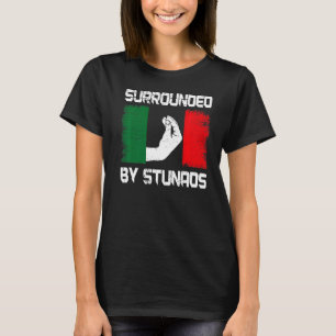 Camiseta Bandera italiana estadounidense rodeada por Stunad