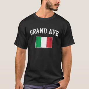 Camiseta Bandera italiana Grand Avenue Chicago Italia Ita