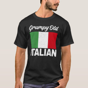 Camiseta Bandera italiana gruñón abuelo italiano antiguo